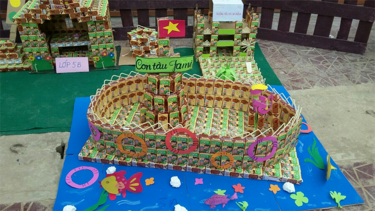 Các mô hình đồ dùng đồ chơi sáng tạo từ vỏ hộp sữa  Website Trường Mầm  Non Sơn Ca